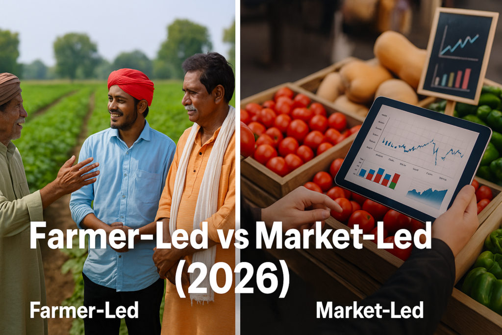 difference between farmer led extension and market led extension