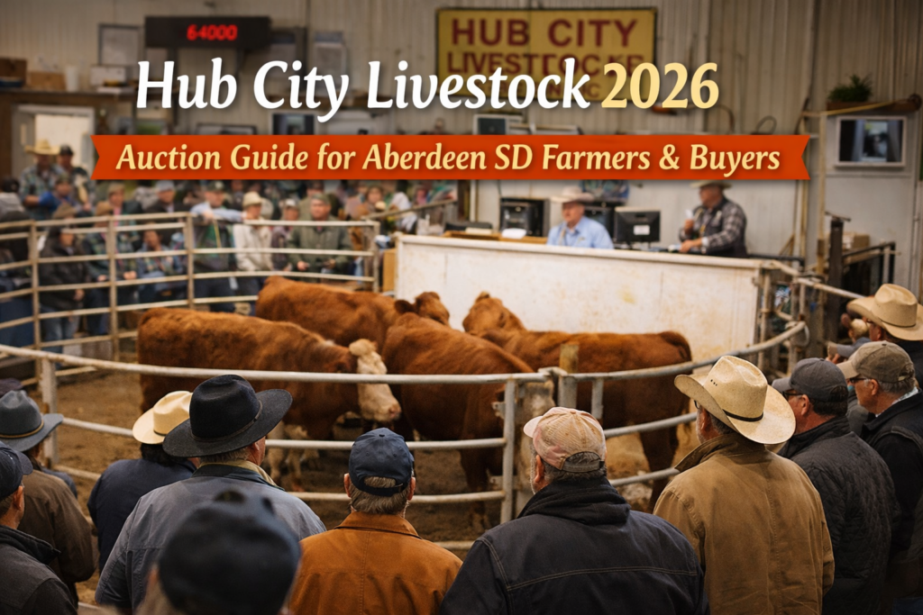 Hub City Livestock auction in Aberdeen SD 2026