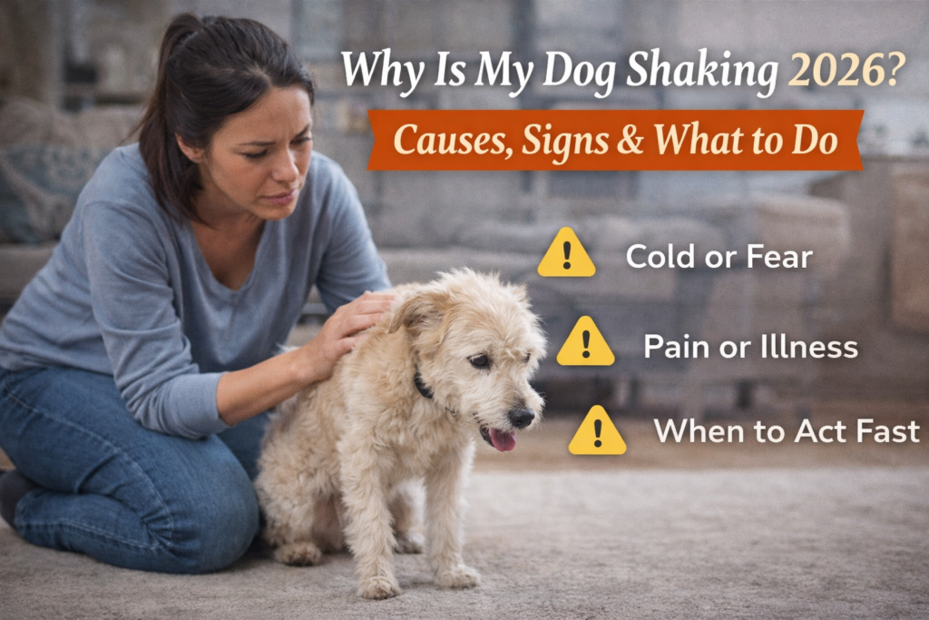 Why is my dog shaking in 2026 with a worried pet owner observing tremors